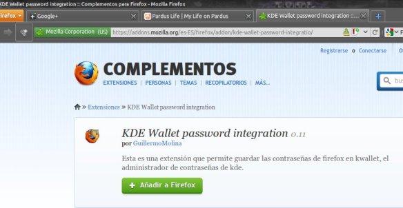 KDE Wallet password integration :: Add-ons for Firefox