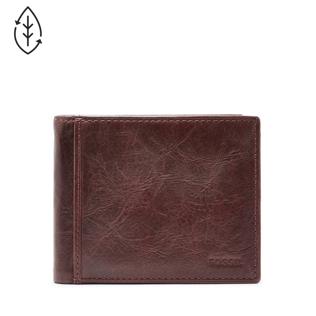 Fossil Ingram Brown Leather Bifold Wallet | MYER