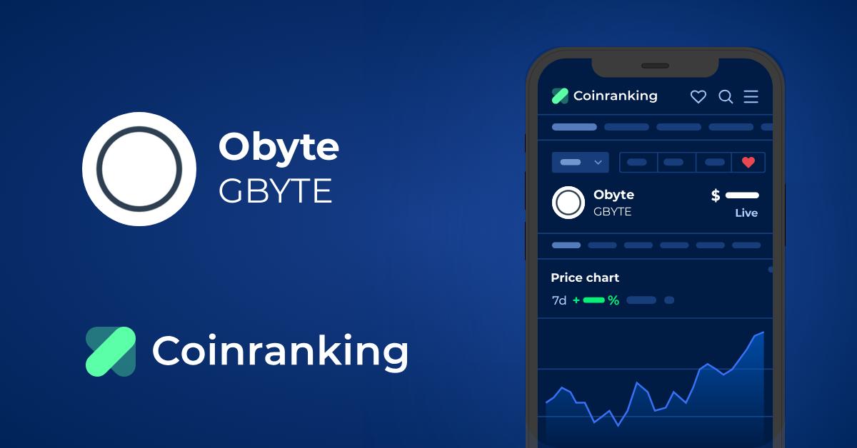Obyte Price Today - Live GBYTE to USD Chart & Rate | FXEmpire