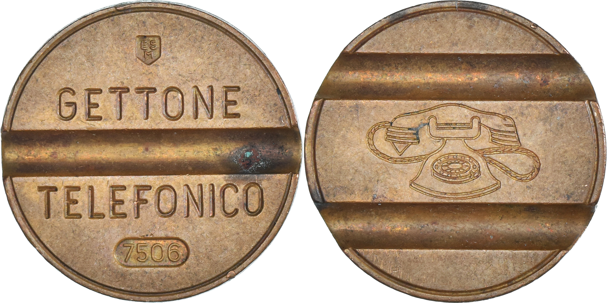 Telephone Token - Gettone Telefonico (Without mintmark - With date; ESM) - Italy – Numista