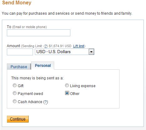 HELP: How can I send money as gift with PayPal?? - DA.C