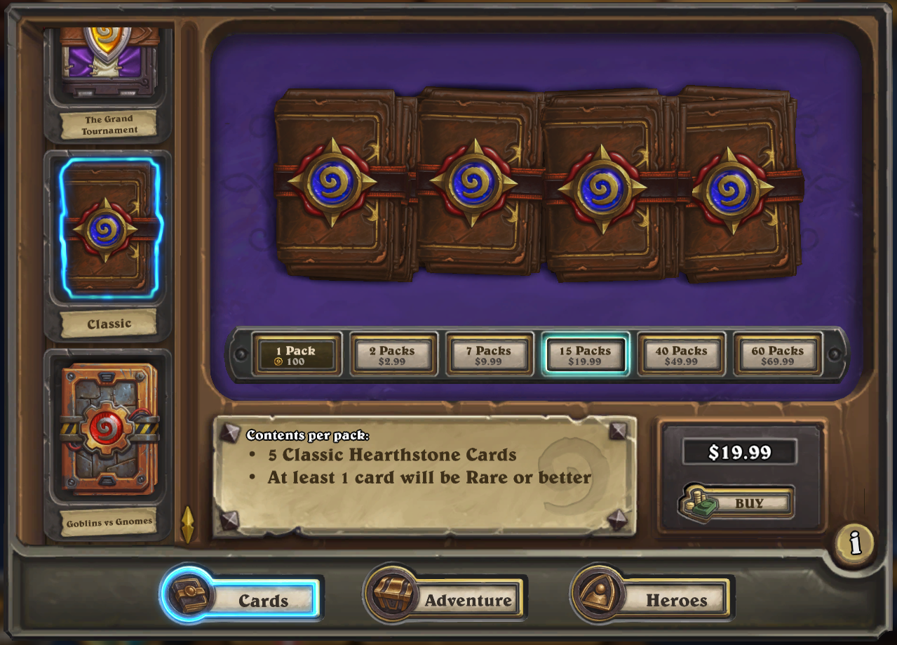 The Best Way to Purchase Hearthstone Card Packs |