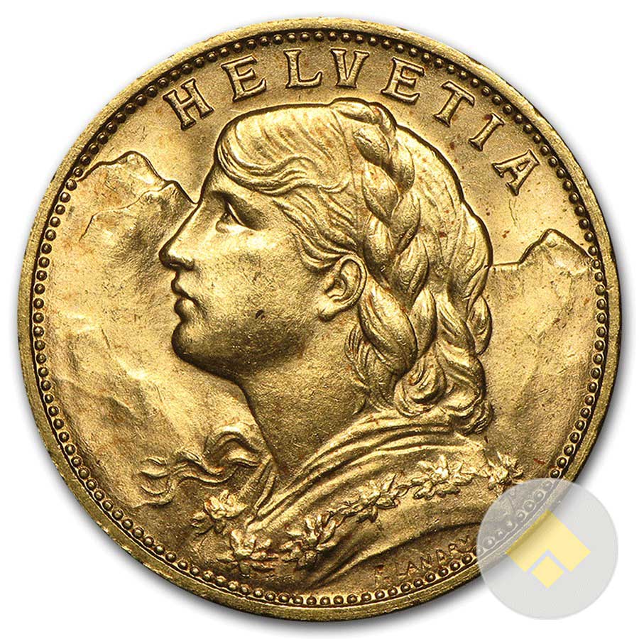 20 Francs Helvetica () Switzerland Gold Coin! - bitcoinhelp.fun