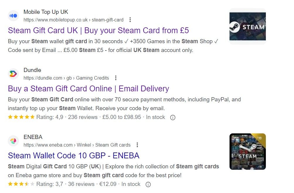 Steam Gift Cards