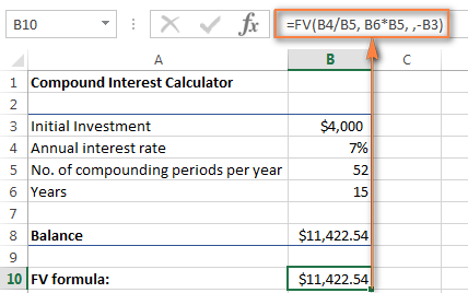 Compound Interest Calculator for Excel