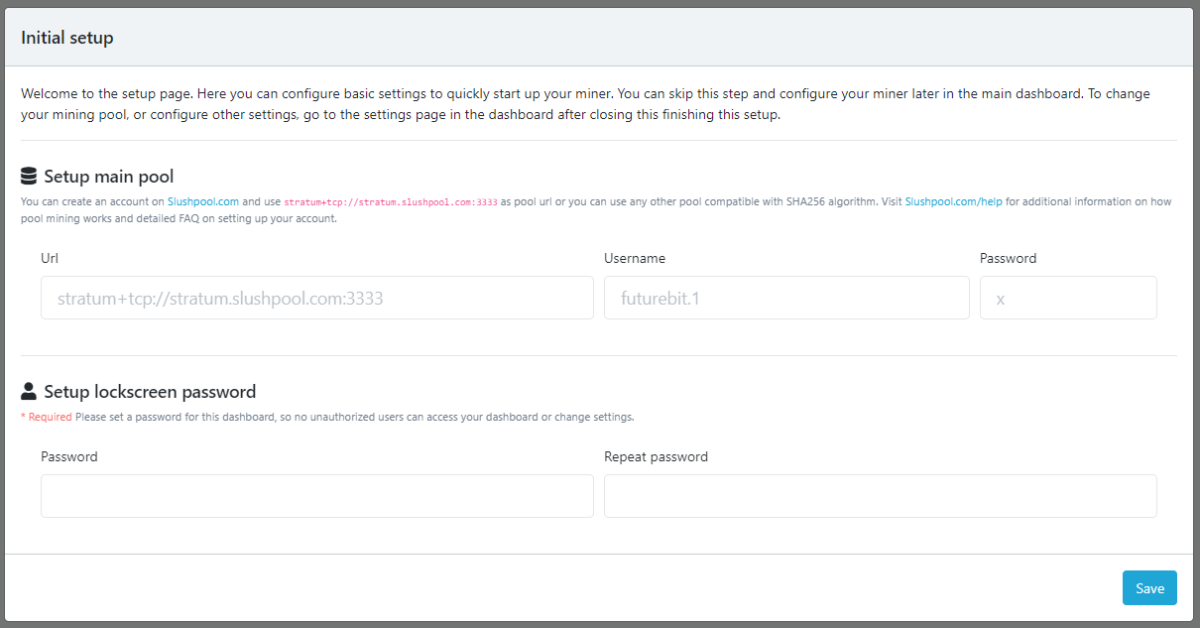 Configuration — Braiins OS+ documentation