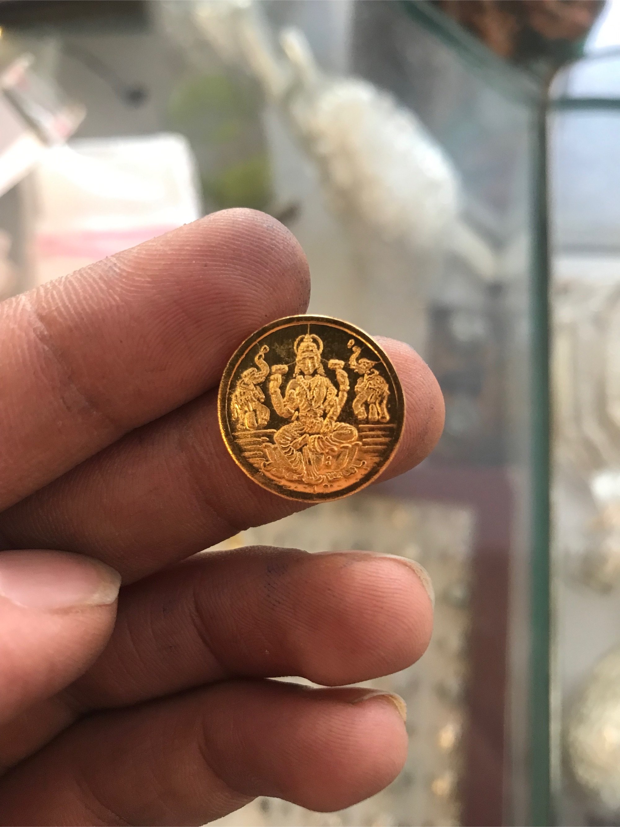 22kt 8g Goddess Lakshmi Gold Coin - Bhima Jewellery