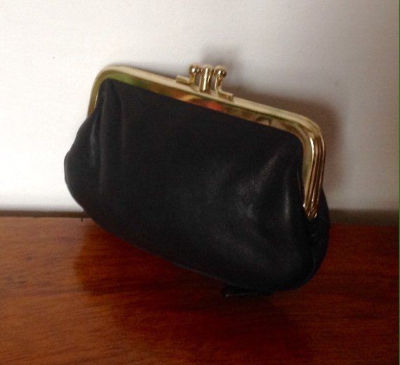 Dual Clasp Leather Coin Purse - Change Purse - Small Purse - Walter Drake