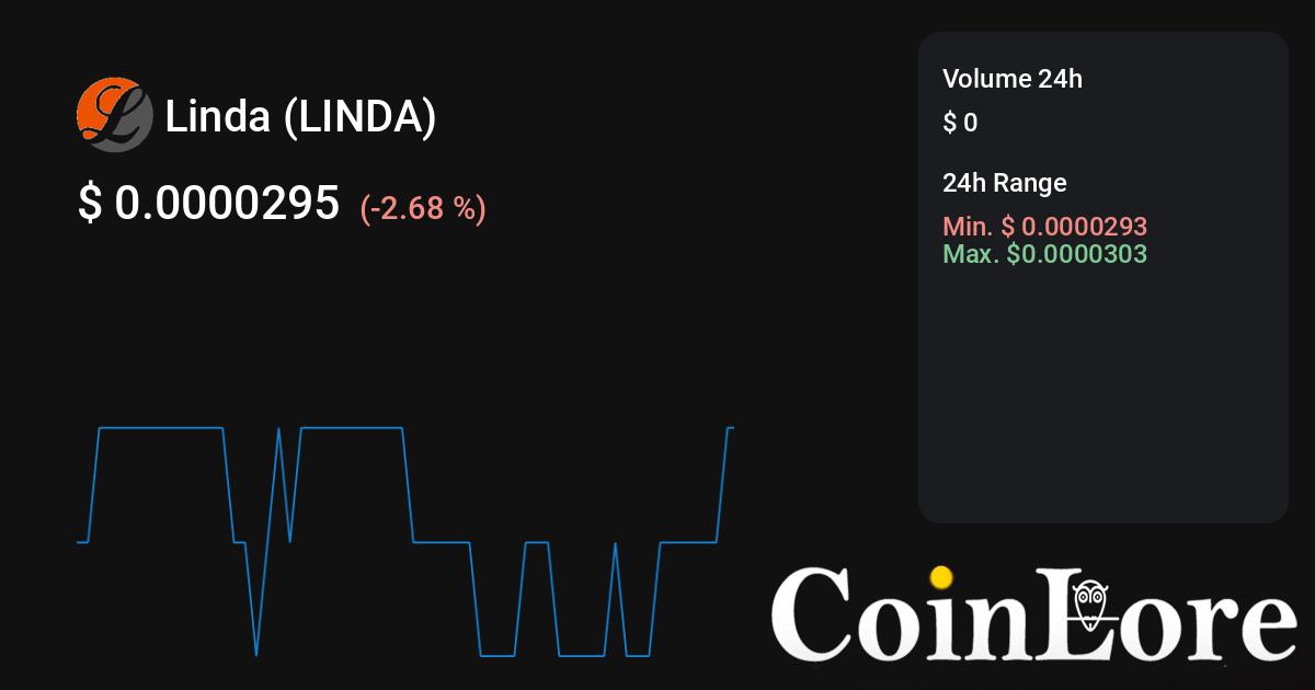 Linda Price Today - LINDA to US dollar Live - Crypto | Coinranking