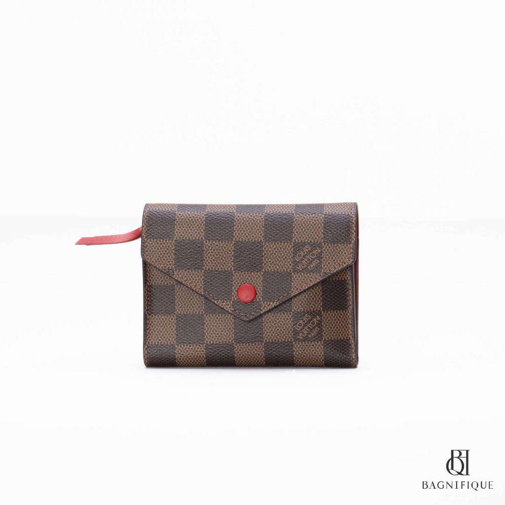 LOUIS VUITTON Damier Ebene Victorine Wallet Red – Caroline's Fashion Luxuries