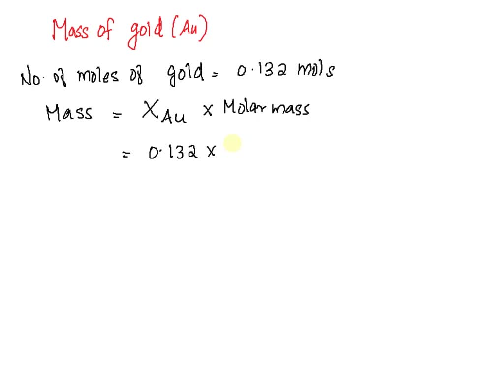 A pure gold coin contains mol of gold. What is its mass? | StudySoup