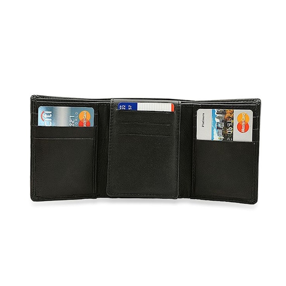 Alpine Swiss Mens Leather Bifold Wallet RFID Safe Removable Flip Up ID Window - Alpine Swiss