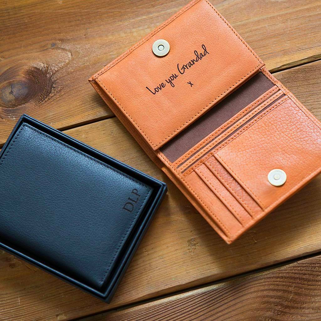 Custom Colour Personalised Leather Men's Wallet – Tori Lo