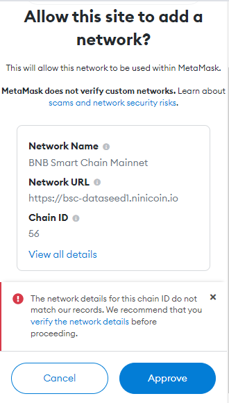 KiwiGo - Add BNB MainNet to MetaMask