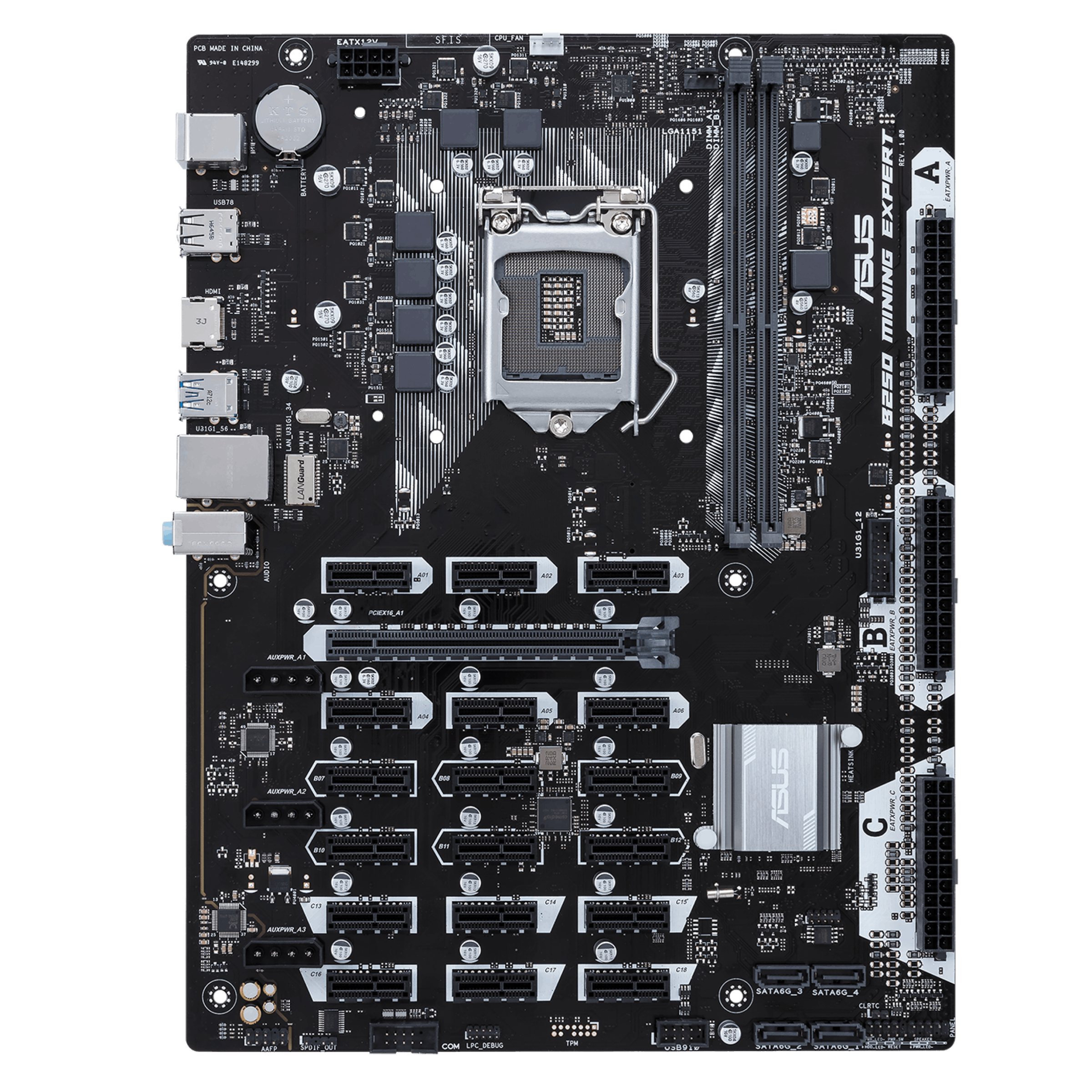 Asus B Mining Expert Motherboard Socket Ddr4 with 19 PCIe slot – EasyPC