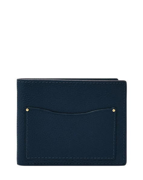 Genuine Leather Money Clip Wallet Navy Blue – Three Sixty Leather