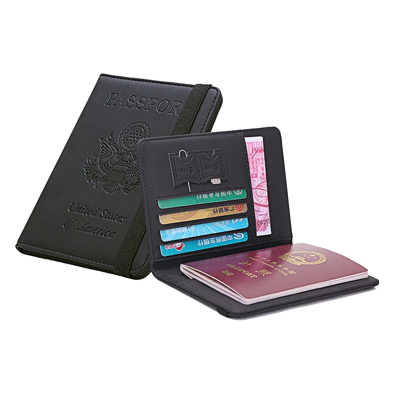 WILDHORN® Leather Passport Holder Cover Case RFID Blocking Travel Wall