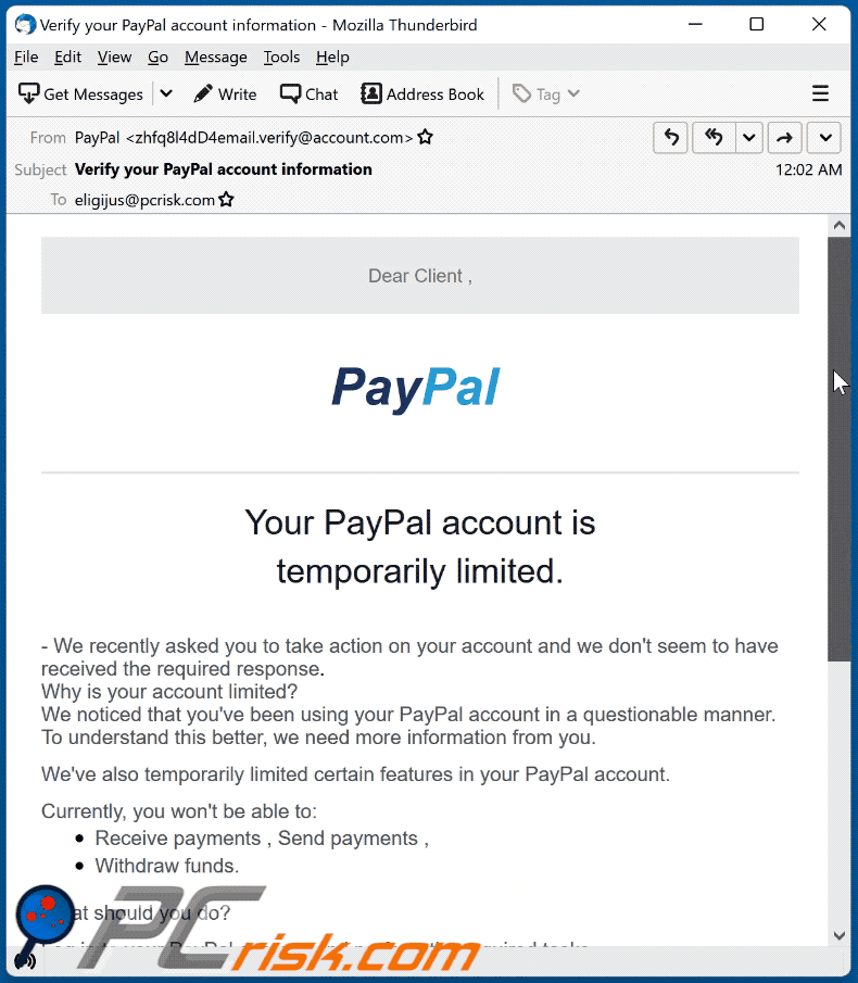 Solved: My account was limited and I have no idea why? - PayPal Community
