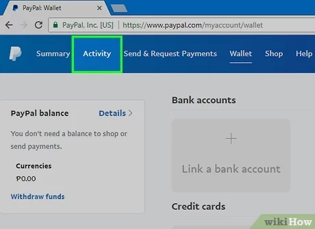 PayPal Bank Withdrawal Page