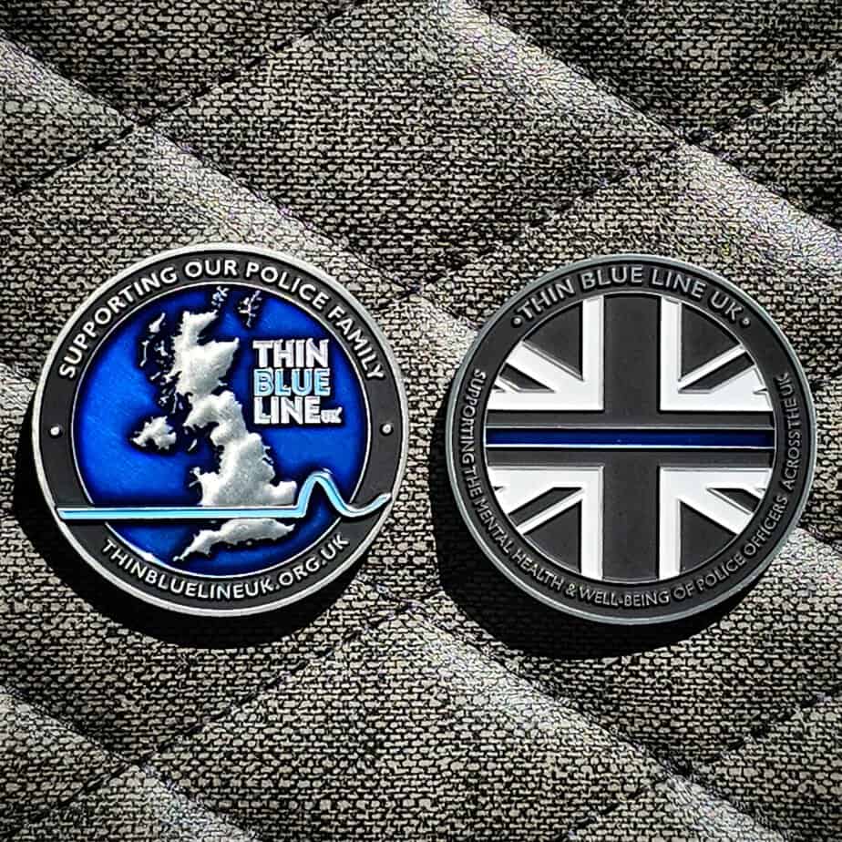 Thin Blue Paw Challenge Coins