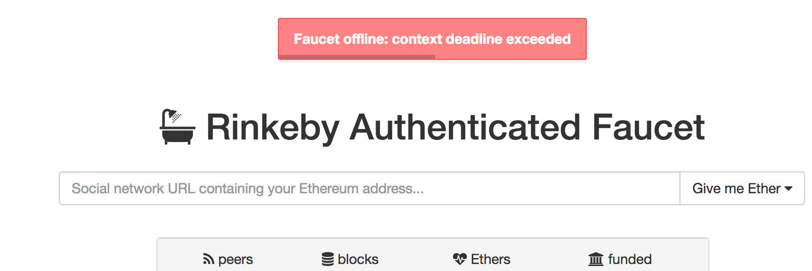 Rinkeby Authenticated faucet issues · Issue # · ethereum/go-ethereum · GitHub