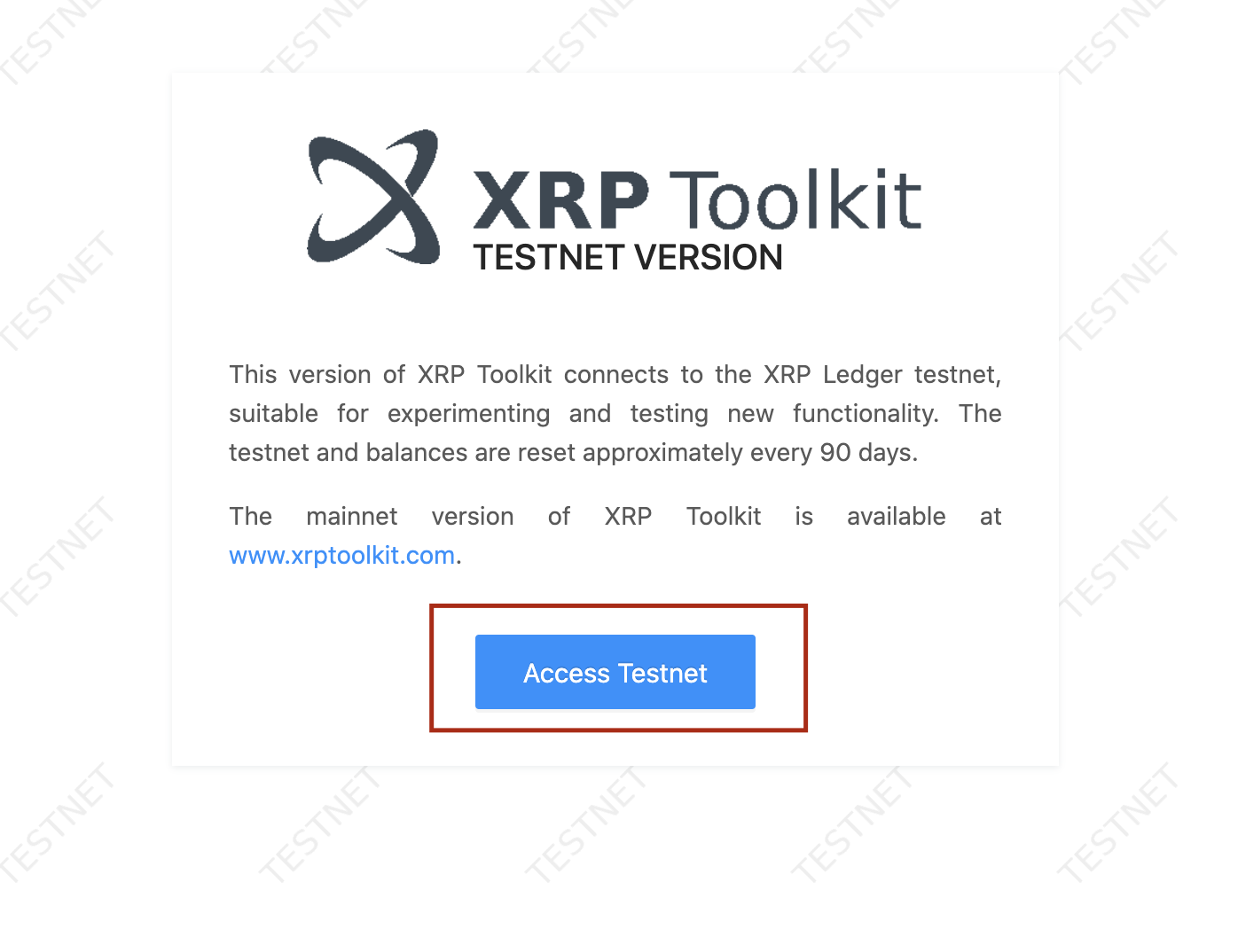Ripple XRP Testnet Faucet