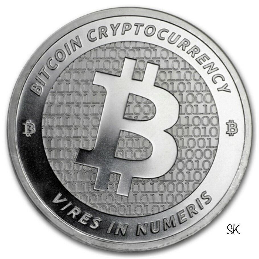BITCOIN VALUE CONVERSION - 1 oz Pure Silver Proof Round- Anonymous Mint - The Coin Shoppe