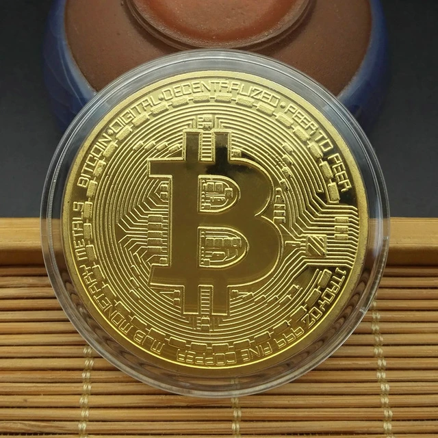 Gold-silver Bitcoin coin set
