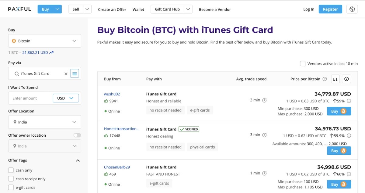 Buy Itunes Card with Bitcoin | Jour Cards Store