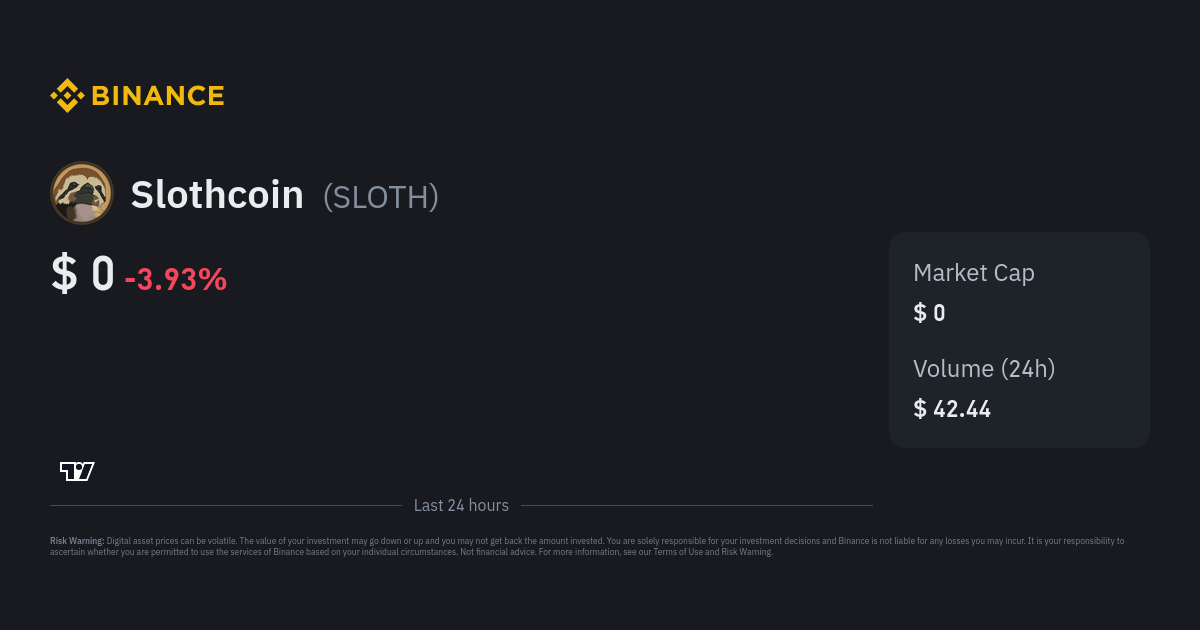 Slothcoin price today, (SLOTH) exchange, live marketcap, chart, info | bitcoinhelp.fun