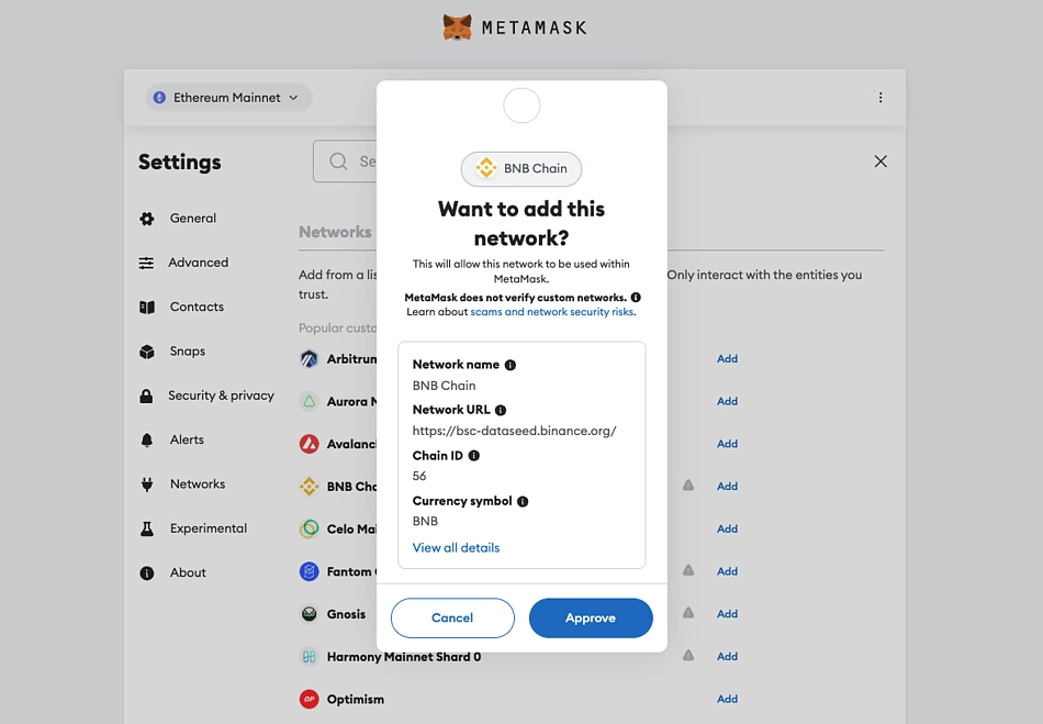 How do I connect my Metamask wallet to Binance Smart Chain network? — Thetan Arena Help Center