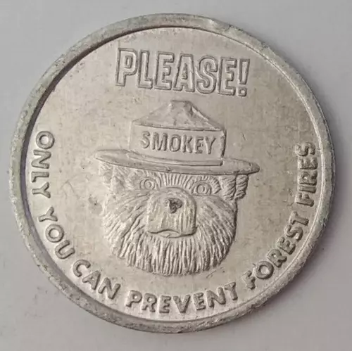 HELP PREVENT WILDFIRES SMOKEY THE BEAR SASKATCHEWAN TOKEN SOUVENIR CAN – CTKollectables