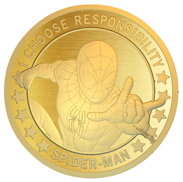 1 PC Spider-Man Distressed Commemorative Challenge Coins Collection Gifts - קרמיקה אביב