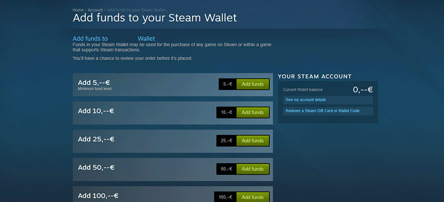What is Steam Wallet Code? - Game Introductions - eTail EU Blog