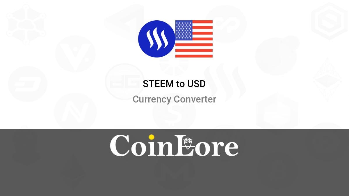 Steem price today, STEEM to USD live price, marketcap and chart | CoinMarketCap