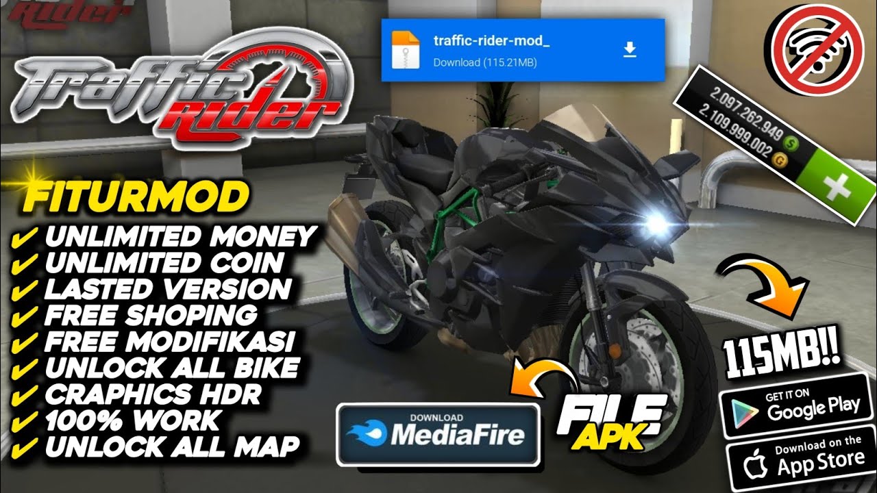 Traffic Rider MOD APK b (Unlimited money) Download free 