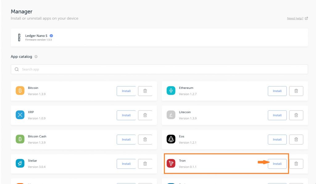 How to store your $TRX #TRON on a Ledger Nano S - bitcoinhelp.fun