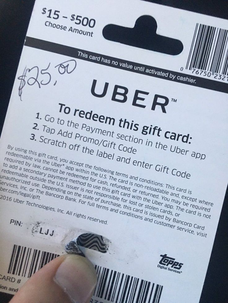 Uber Gift Card UK | Buy your voucher from £15 | Mobiletopup