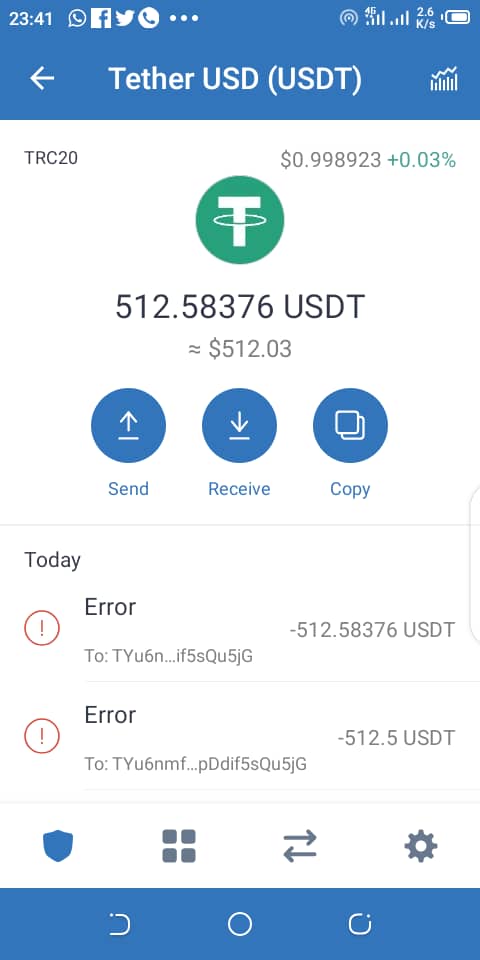 Can´t withdraw my USDT (sol). WHY?, I have all in order - English - Trust Wallet