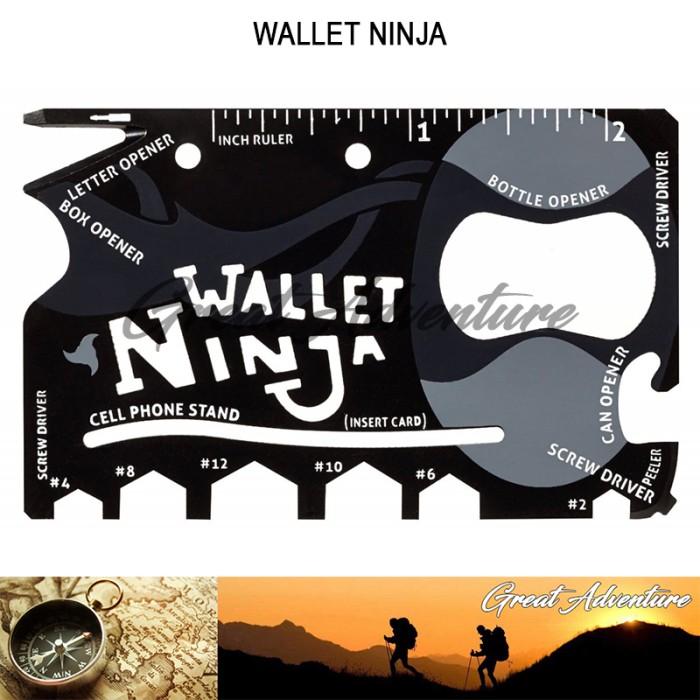 bitcoinhelp.fun : LIMITED EDITION: MATTE RED Wallet Ninja - 18 In 1 Credit Card Sized Multitool