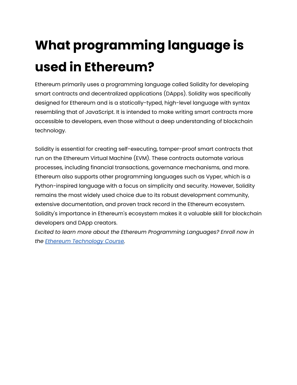 What is Solidity?