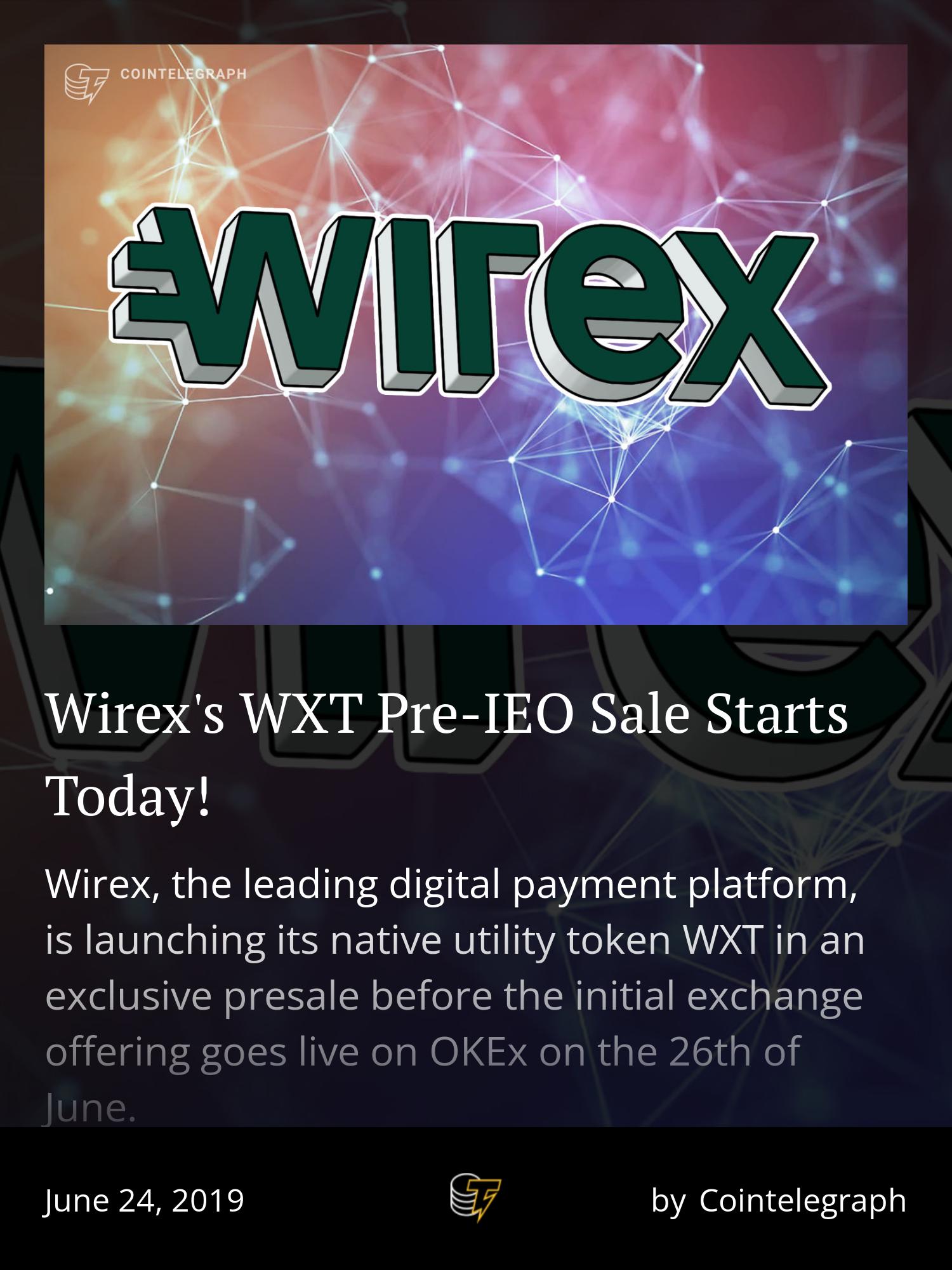 Wirex Token Price Today - WXT Coin Price Chart & Crypto Market Cap