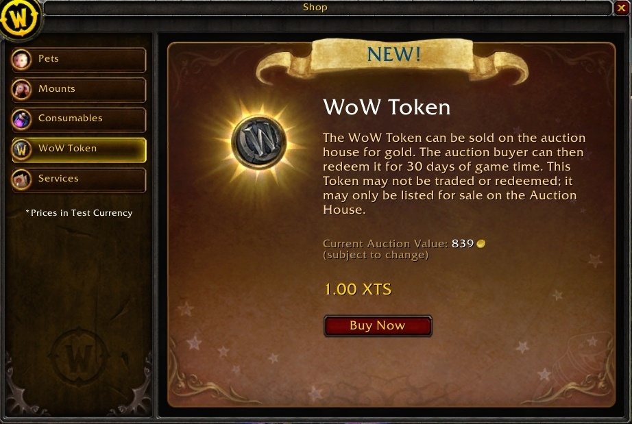 WoW Tokens Are Selling for Record High Prices in Some Regions