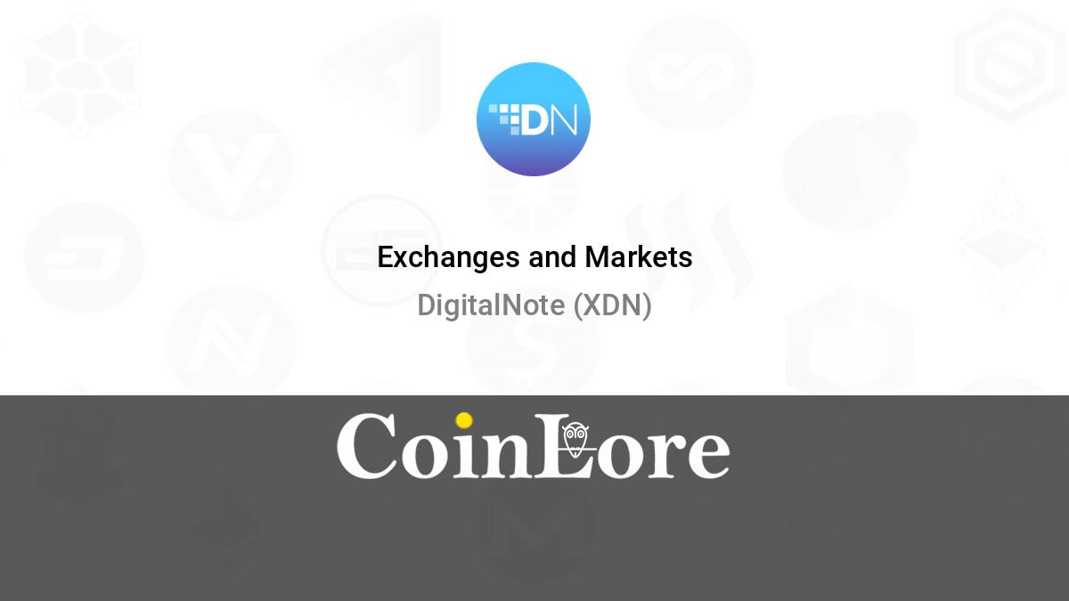DigitalNote (XDN) live coin price, charts, markets & liquidity