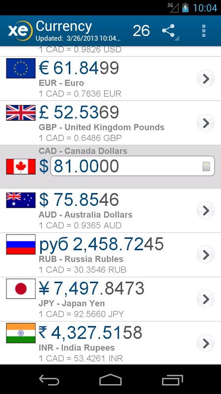 XE Currency Pro APK + Mod (Pro) for Android