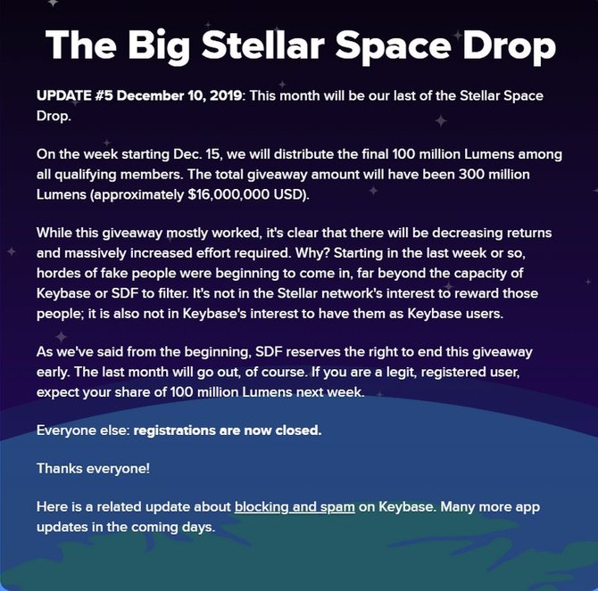 Stellar giveway: Stellar announced a huge airdrop on Keybase platform - bitcoinhelp.fun