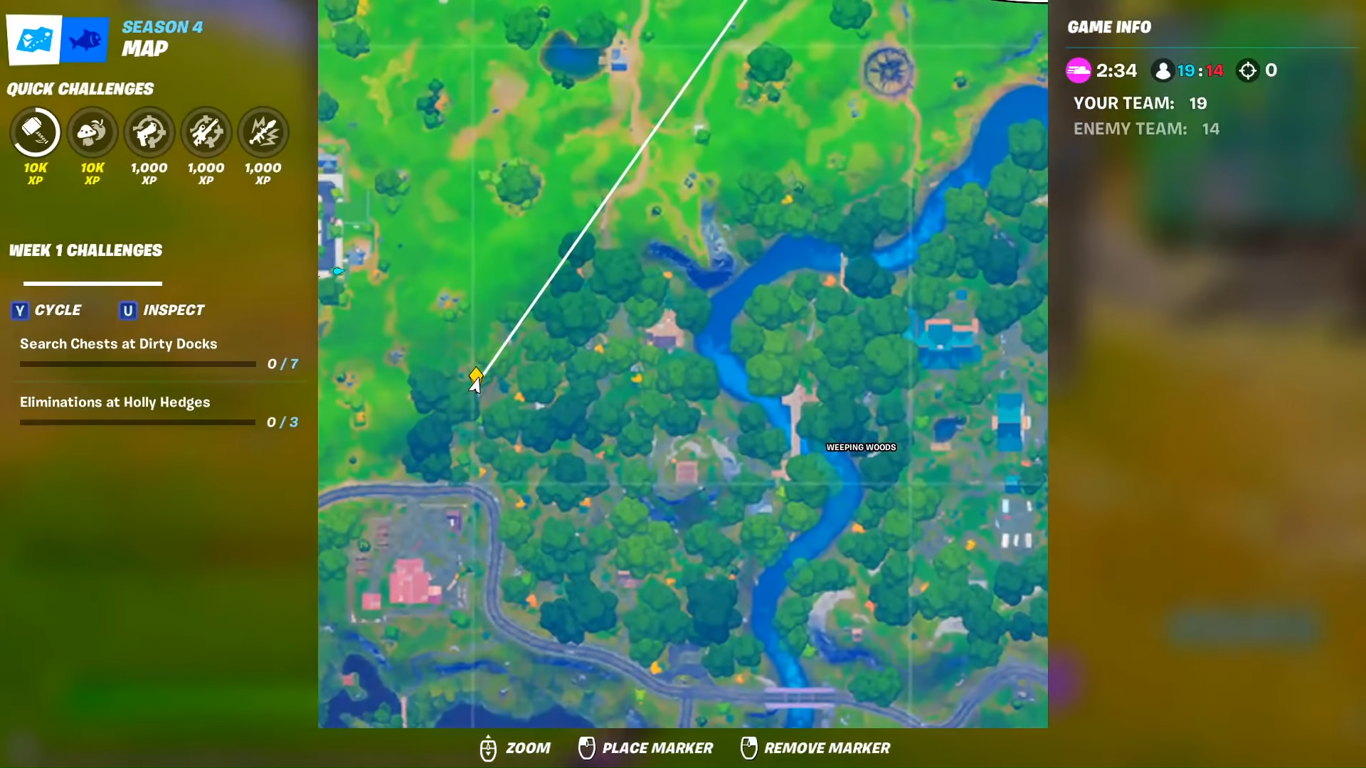 Fortnite: Season 4 Week 6 XP Coin Locations