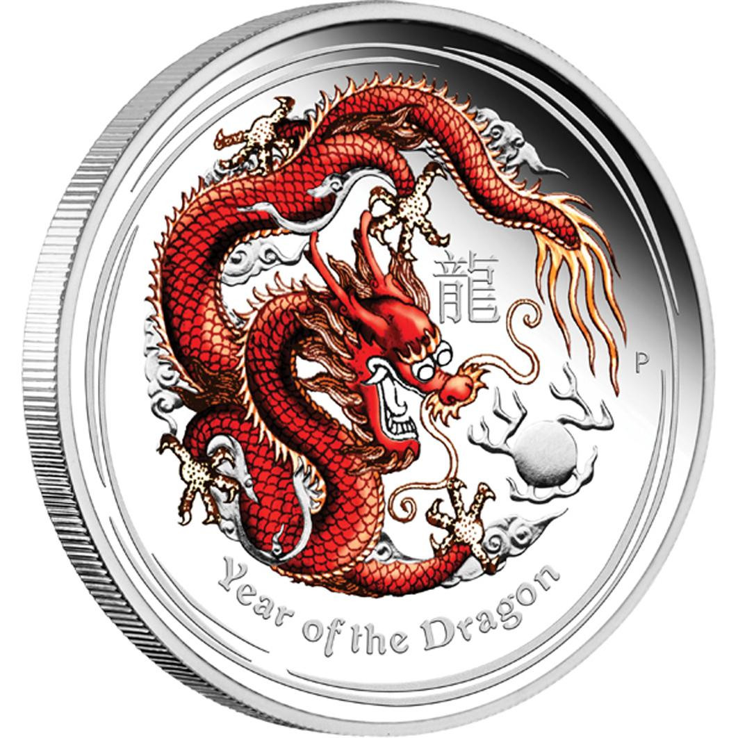 Australian Silver Lunar Series - Year of the Dragon - 1 oz